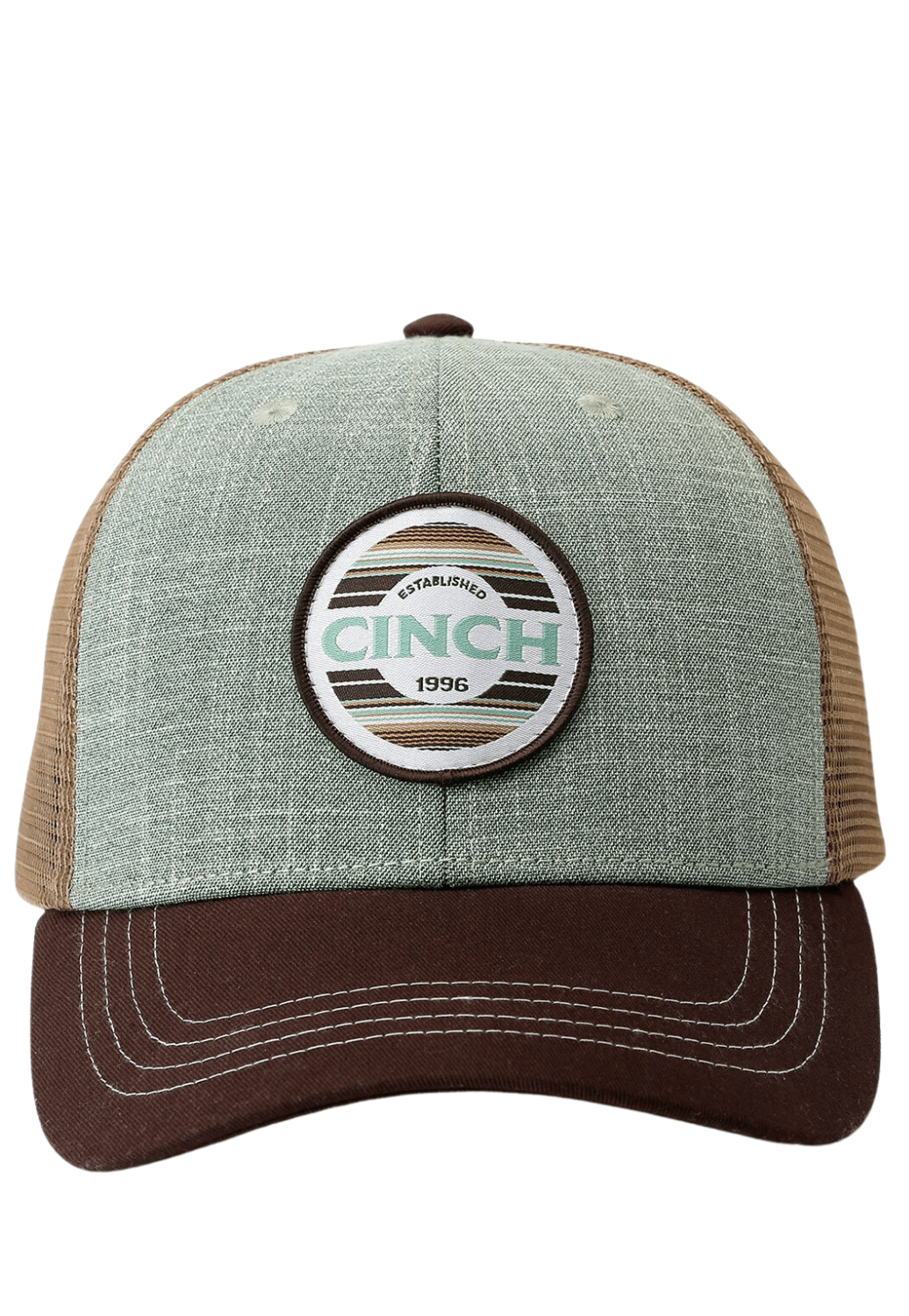 Cinch HATS - Caps Brown/Green Cinch Mens Logo Cap