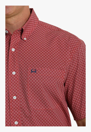 Cinch CLOTHING-Mens Short Sleeve Shirts Cinch Mens Arena Flex Short Sleeve Shirt