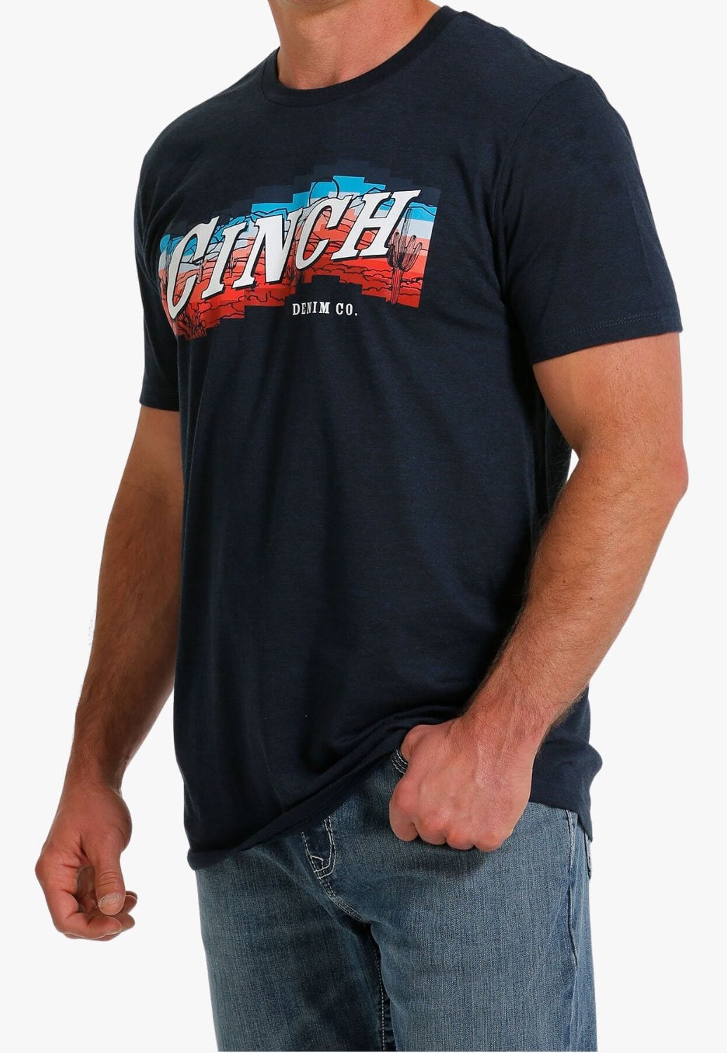 Cinch CLOTHING-MensT-Shirts Cinch Mens Denim Co T-Shirt