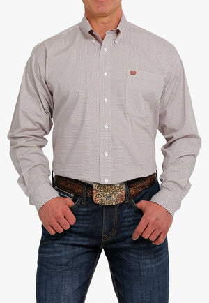 Cinch CLOTHING-Mens Long Sleeve Shirts Cinch Mens Geo Print Button Down Long Sleeve Shirt