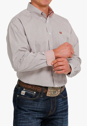 Cinch CLOTHING-Mens Long Sleeve Shirts Cinch Mens Geo Print Button Down Long Sleeve Shirt