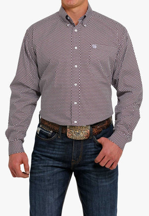 Cinch CLOTHING-Mens Long Sleeve Shirts Cinch Mens Geo Print Button Down Long Sleeve Shirt