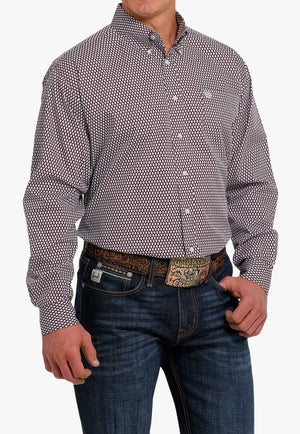Cinch CLOTHING-Mens Long Sleeve Shirts Cinch Mens Geo Print Button Down Long Sleeve Shirt