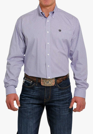 Cinch CLOTHING-Mens Long Sleeve Shirts Cinch Mens Geo Print Button Down Long Sleeve Shirt