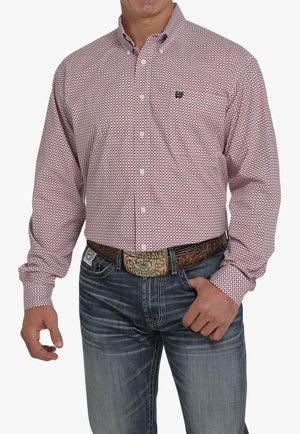 Cinch CLOTHING-Mens Long Sleeve Shirts Cinch Mens Geo Print Button Down Long Sleeve Shirt