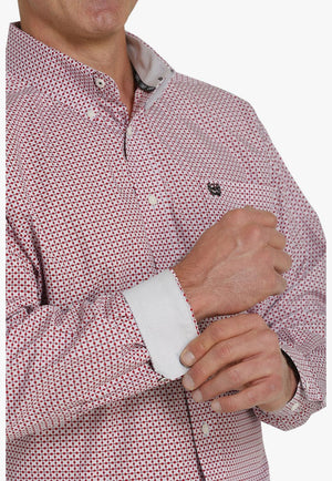 Cinch CLOTHING-Mens Long Sleeve Shirts Cinch Mens Geo Print Button Down Long Sleeve Shirt