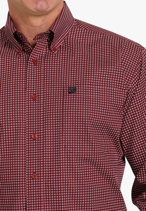 Cinch CLOTHING-Mens Long Sleeve Shirts Cinch Mens Geo Print Button Down Long Sleeve Shirt