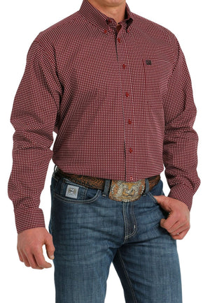 Cinch CLOTHING-Mens Long Sleeve Shirts Cinch Mens Geo Print Button Down Long Sleeve Shirt