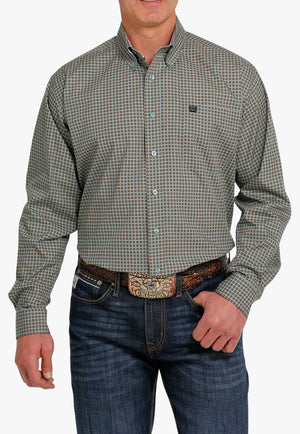Cinch CLOTHING-Mens Long Sleeve Shirts Cinch Mens Geo Print Long Sleeve Shirt
