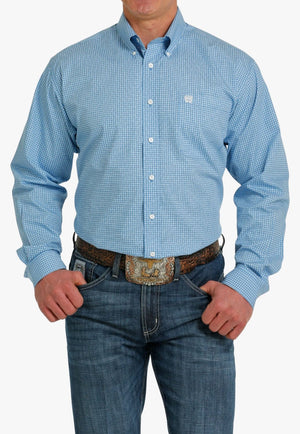 Cinch CLOTHING-Mens Long Sleeve Shirts Cinch Mens Geometric Button Down Long Sleeve Shirt