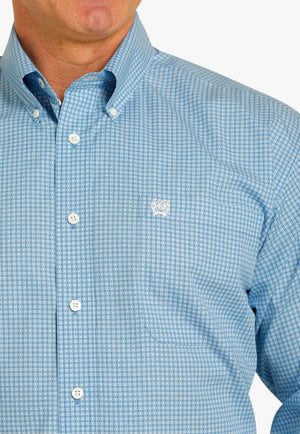 Cinch CLOTHING-Mens Long Sleeve Shirts Cinch Mens Geometric Button Down Long Sleeve Shirt
