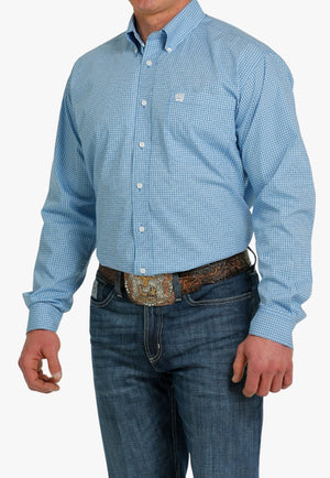 Cinch CLOTHING-Mens Long Sleeve Shirts Cinch Mens Geometric Button Down Long Sleeve Shirt