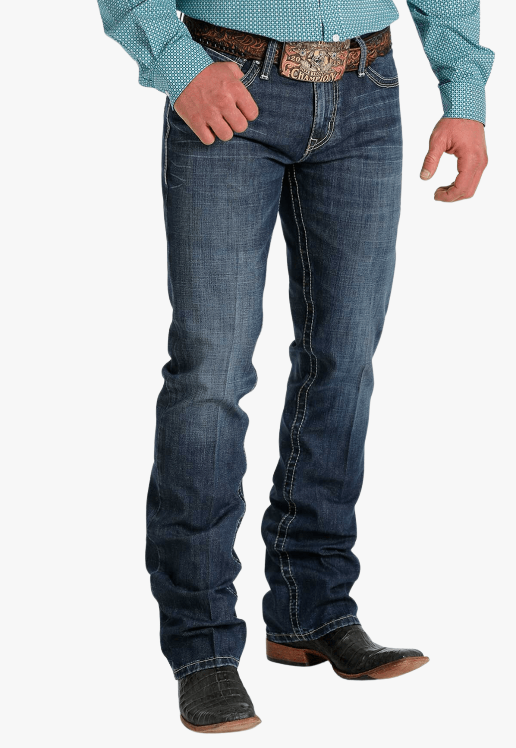 Cinch CLOTHING-Mens Jeans Cinch Mens Ian Mid Rise Slim Fit Boot Cut Jean