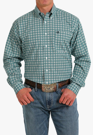 Cinch CLOTHING-Mens Short Sleeve Shirts Cinch Mens Medallion Print Long Sleeve Shirt