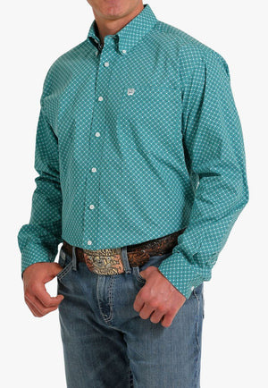 Cinch CLOTHING-Mens Long Sleeve Shirts Cinch Mens Medallion Print Long Sleeve Shirt
