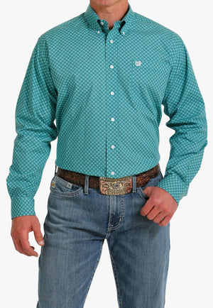 Cinch CLOTHING-Mens Long Sleeve Shirts Cinch Mens Medallion Print Long Sleeve Shirt