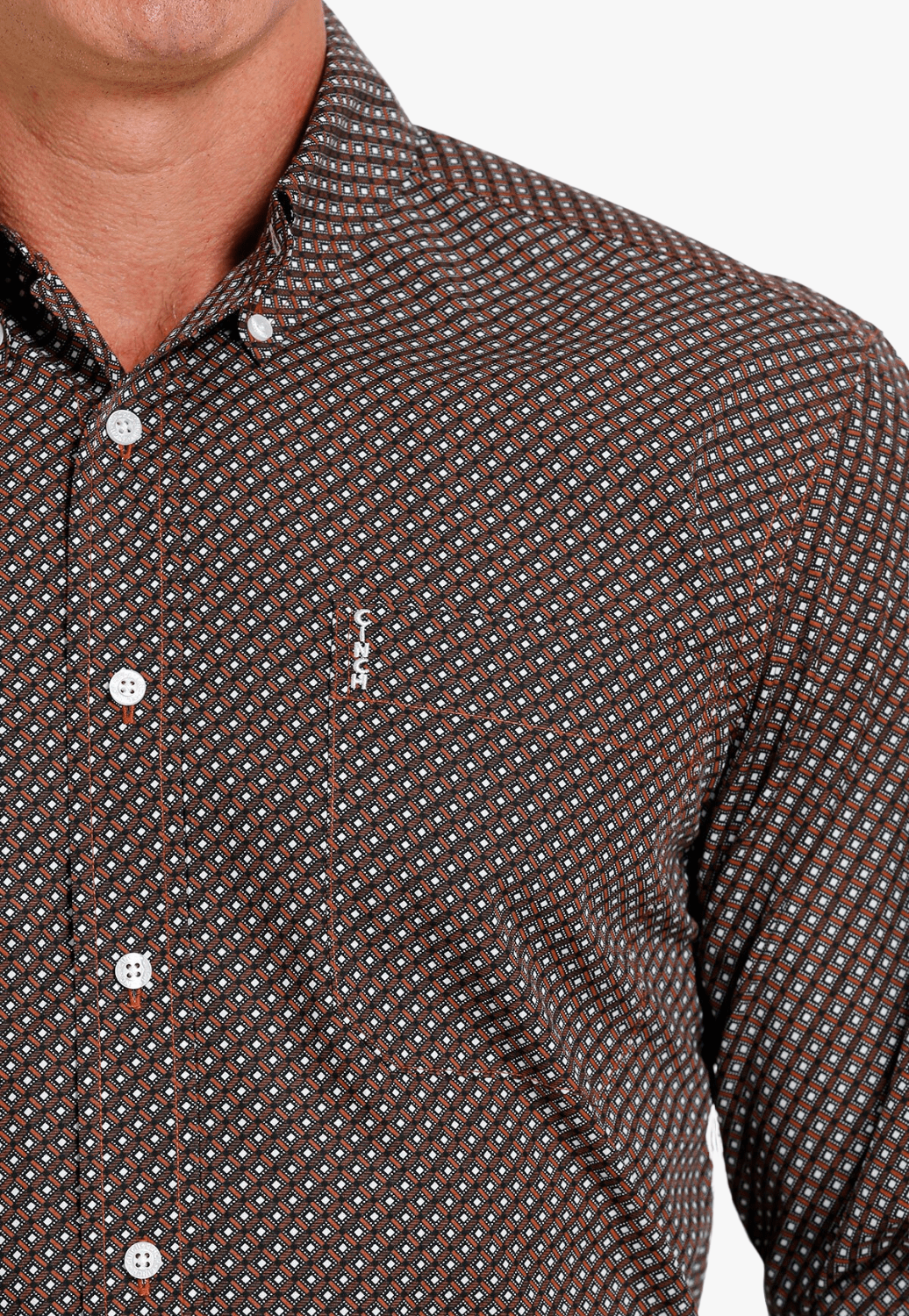 Cinch CLOTHING-Mens Long Sleeve Shirts Cinch Mens Modern Fit Western Long Sleeve Shirt