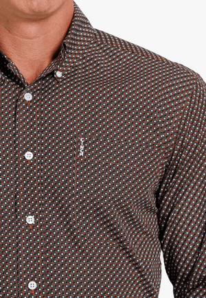 Cinch CLOTHING-Mens Long Sleeve Shirts Cinch Mens Modern Fit Western Long Sleeve Shirt