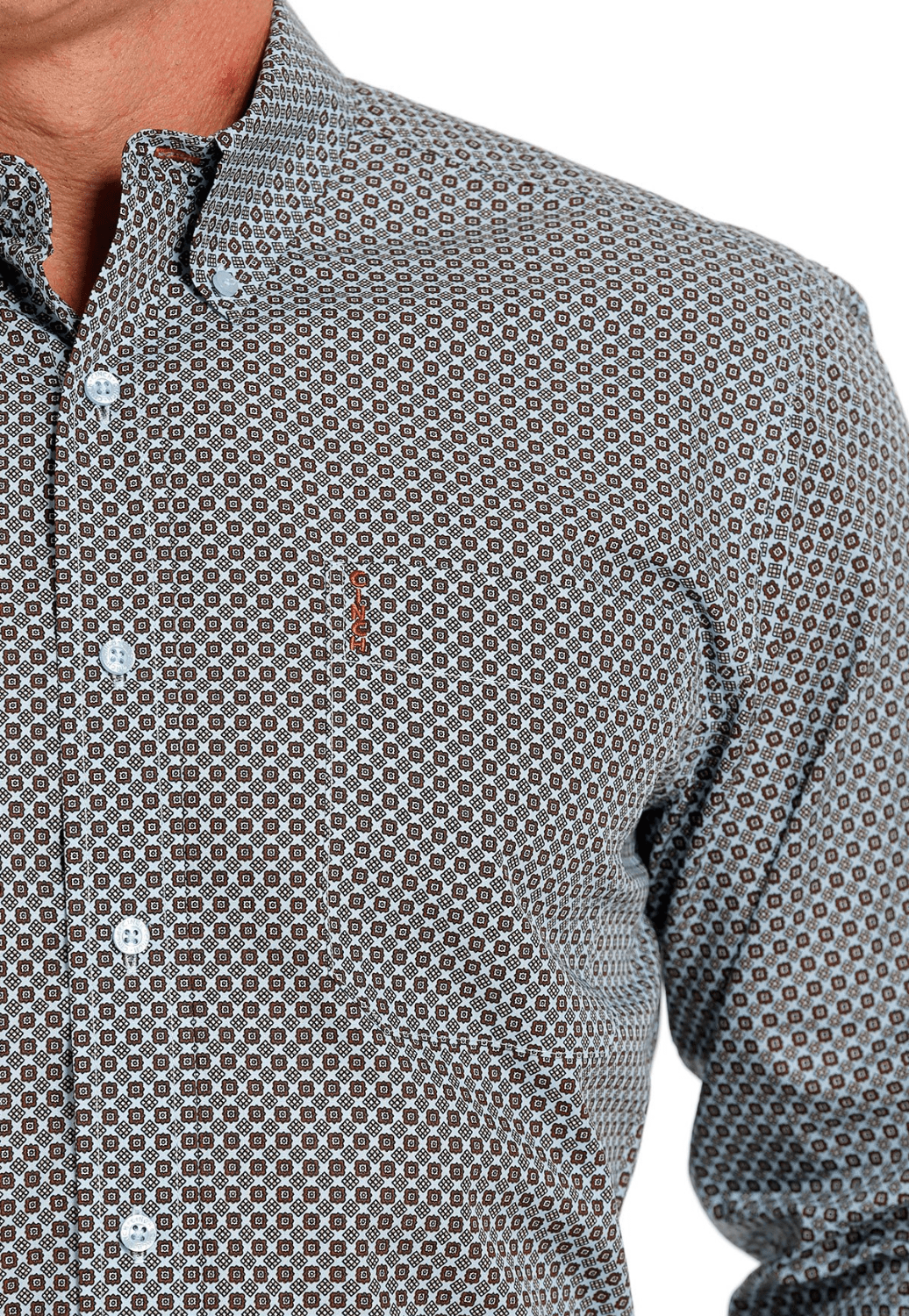 Cinch CLOTHING-Mens Long Sleeve Shirts Cinch Mens Modern Fit Western Long Sleeve Shirt