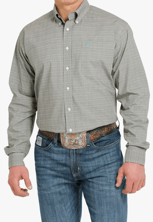 Cinch CLOTHING-Mens Long Sleeve Shirts Cinch Mens Plaid Button Down Long Sleeve Shirt