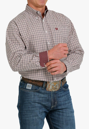 Cinch CLOTHING-Mens Long Sleeve Shirts Cinch Mens Plaid Long Sleeve Shirt