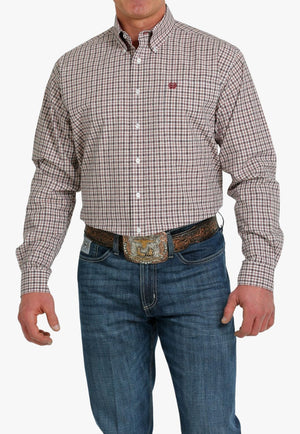 Cinch CLOTHING-Mens Long Sleeve Shirts Cinch Mens Plaid Long Sleeve Shirt