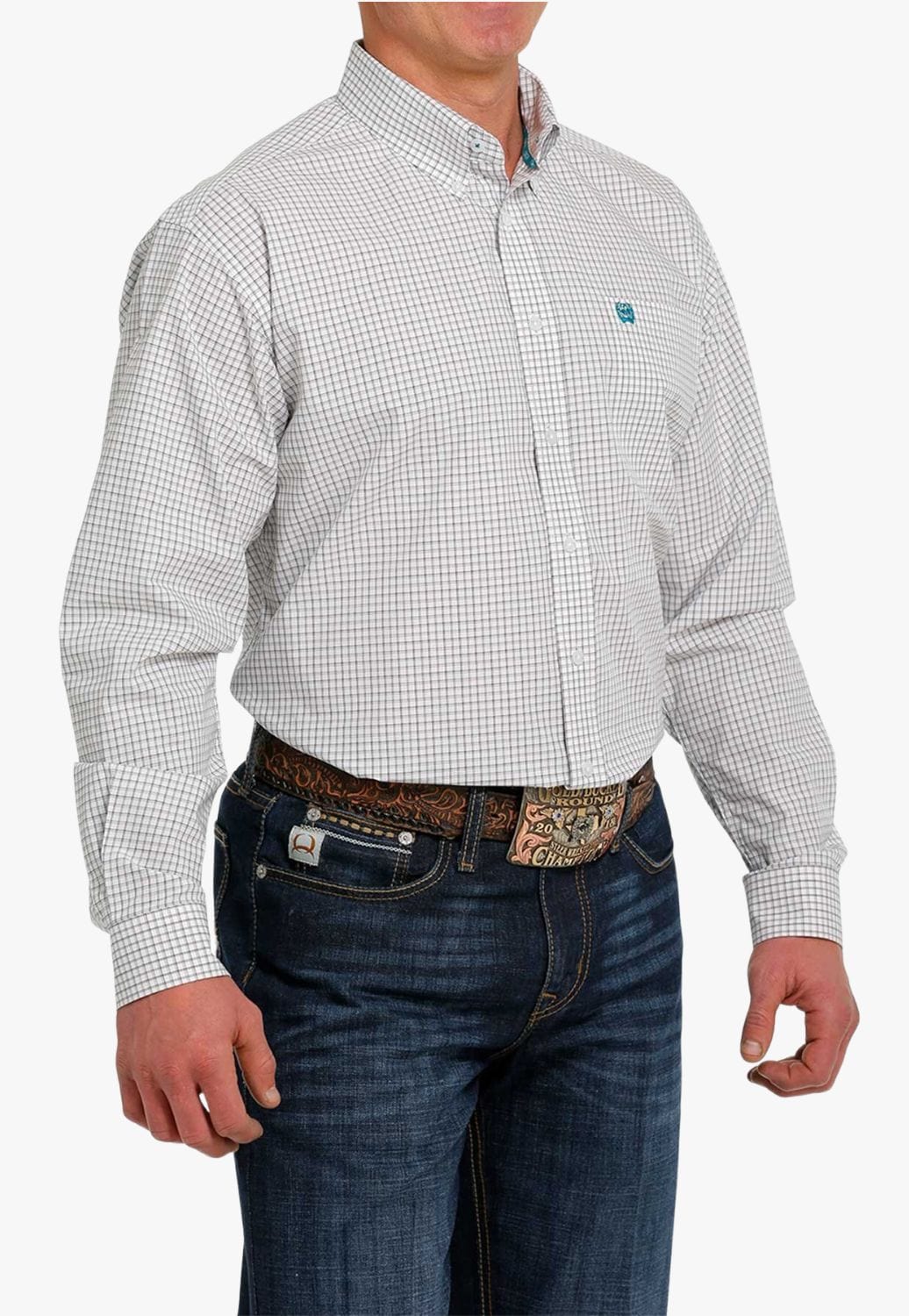 Cinch CLOTHING-Mens Long Sleeve Shirts Cinch Mens Plaid Long Sleeve Shirt