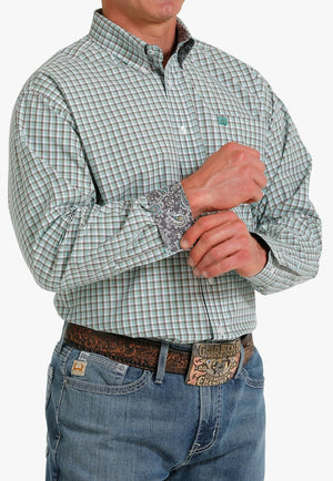 Cinch CLOTHING-Mens Long Sleeve Shirts Cinch Mens Plaid Long Sleeve Shirt
