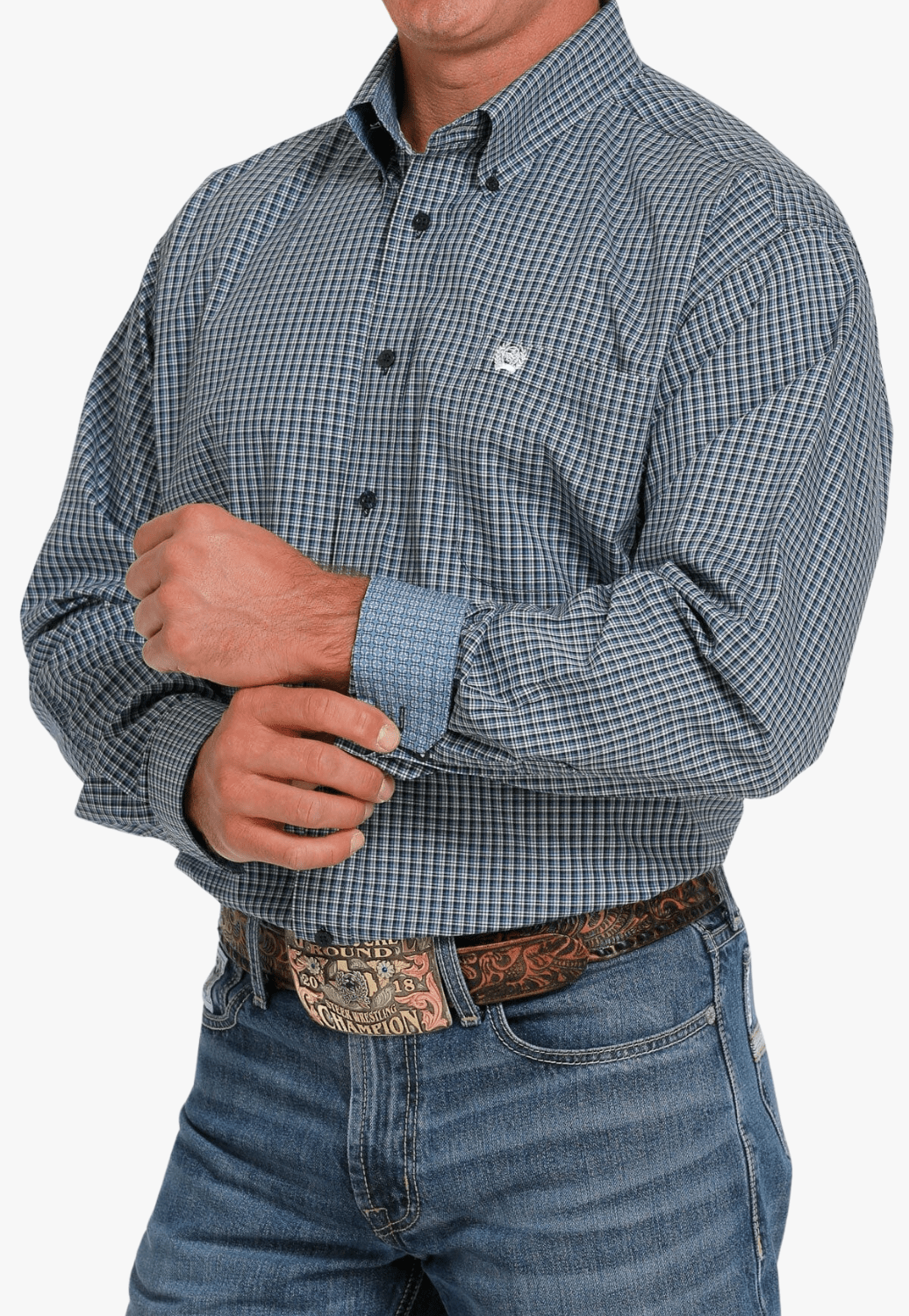 Cinch CLOTHING-Mens Long Sleeve Shirts Cinch Mens Plaid Long Sleeve Shirt