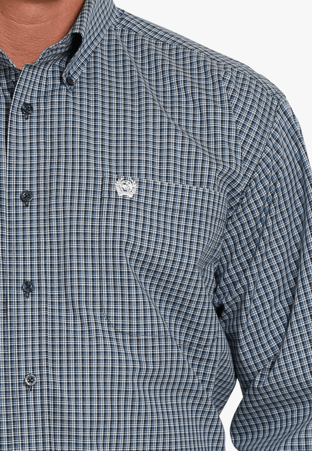 Cinch CLOTHING-Mens Long Sleeve Shirts Cinch Mens Plaid Long Sleeve Shirt