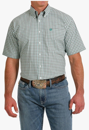 Cinch CLOTHING-Mens Short Sleeve Shirts Cinch Mens Plaid Short Sleeve Shirt