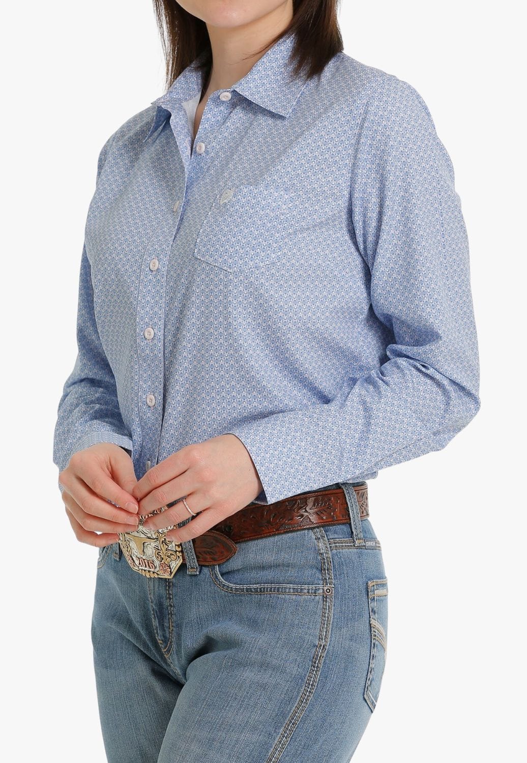 Cinch CLOTHING-Womens Long Sleeve Shirts Cinch Womens Arena Flex Long Sleeve Shirt