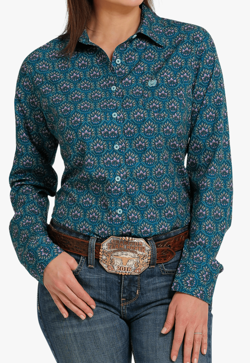 Cinch CLOTHING-Womens Long Sleeve Shirts Cinch Womens Arena Flex Long Sleeve Shirt