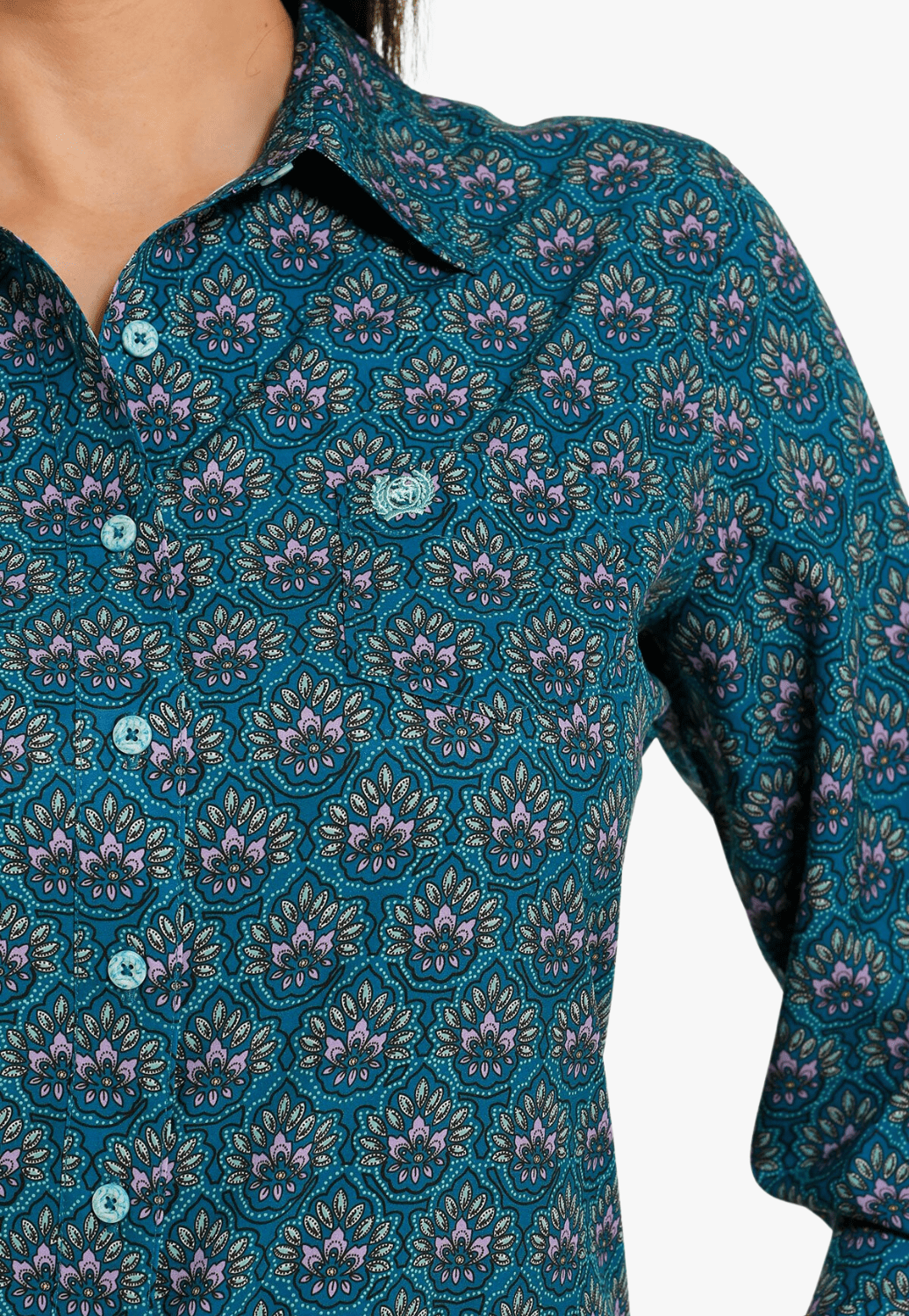 Cinch CLOTHING-Womens Long Sleeve Shirts Cinch Womens Arena Flex Long Sleeve Shirt