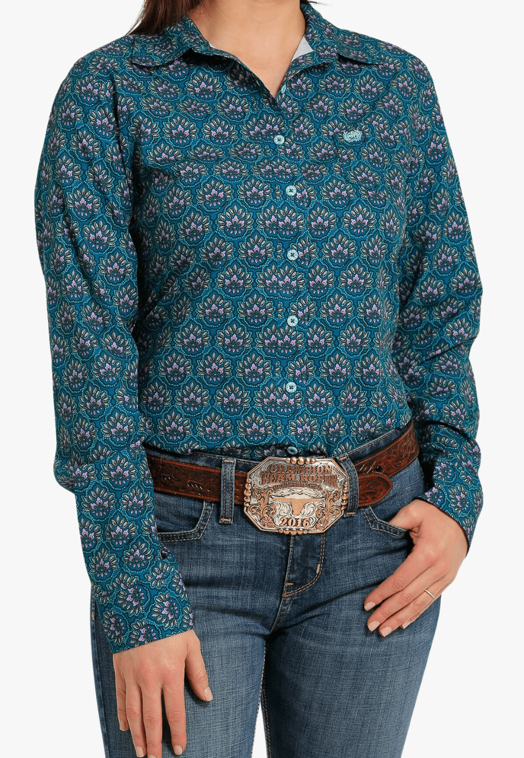 Cinch CLOTHING-Womens Long Sleeve Shirts Cinch Womens Arena Flex Long Sleeve Shirt