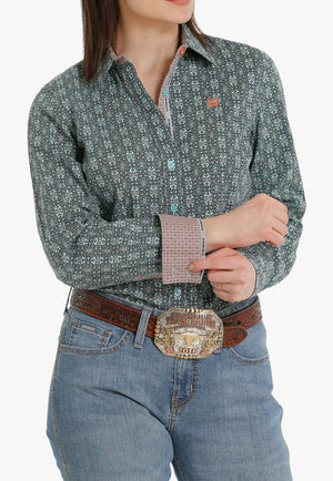Cinch CLOTHING-Womens Long Sleeve Shirts Cinch Womens Button Down Long Sleeve Shirt