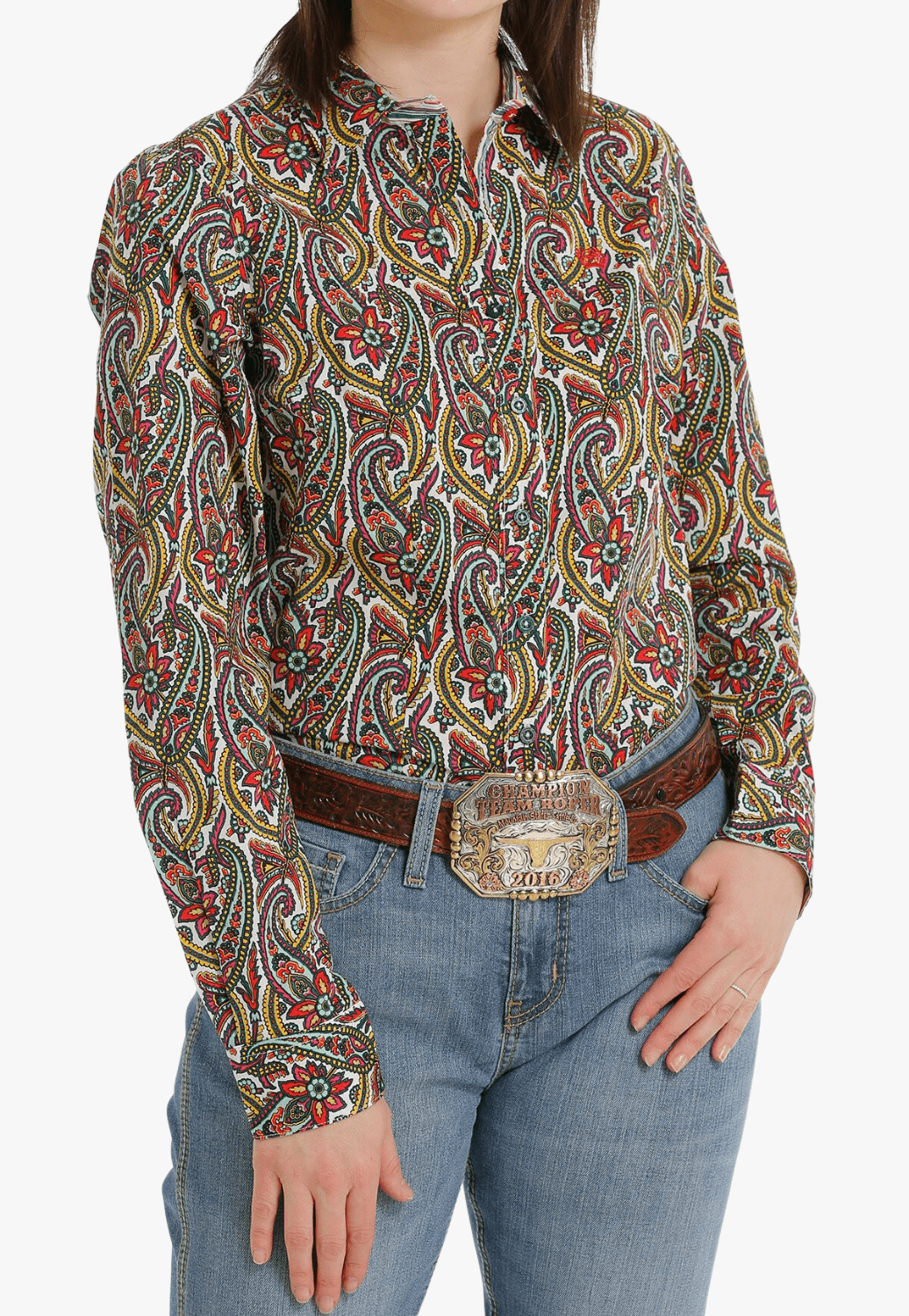 Cinch CLOTHING-Womens Long Sleeve Shirts Cinch Womens Button Down Long Sleeve Shirt