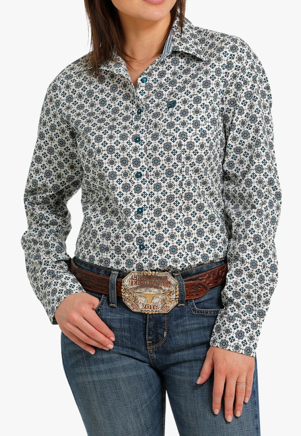 Cinch CLOTHING-Womens Long Sleeve Shirts Cinch Womens Button-Down Long Sleeve Shirt