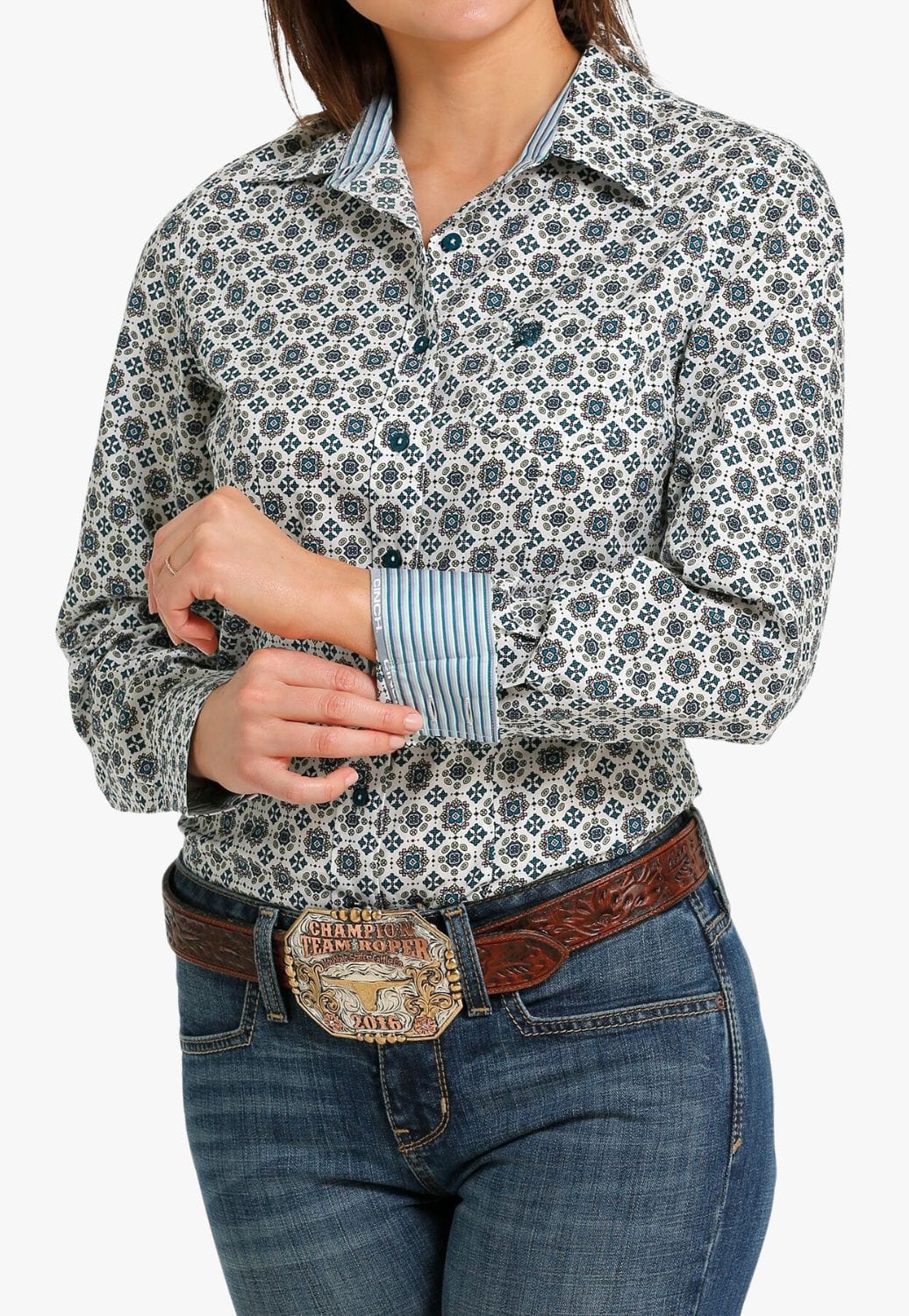 Cinch CLOTHING-Womens Long Sleeve Shirts Cinch Womens Button-Down Long Sleeve Shirt