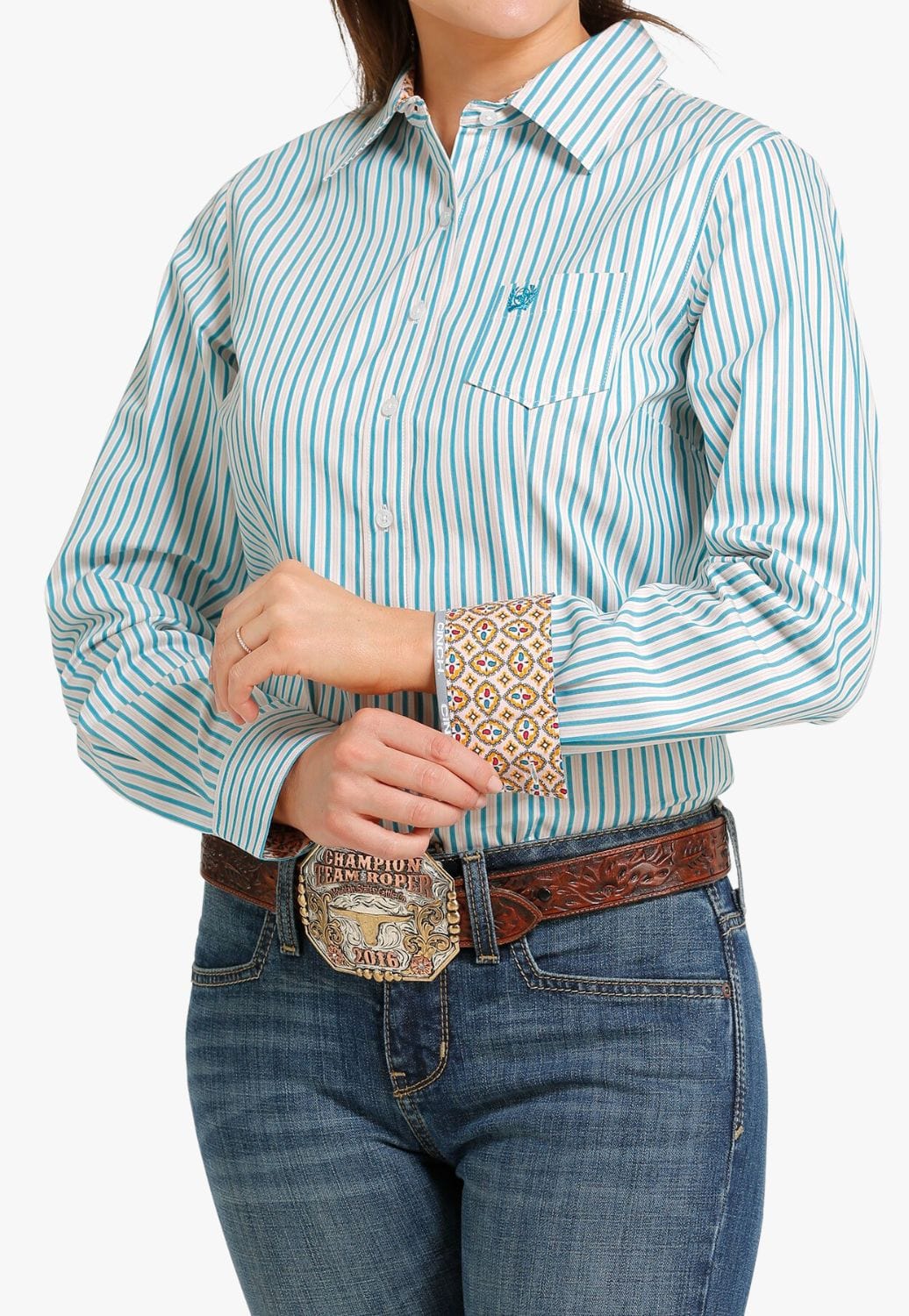 Cinch CLOTHING-Womens Long Sleeve Shirts Cinch Womens Button-Down Long Sleeve Shirt