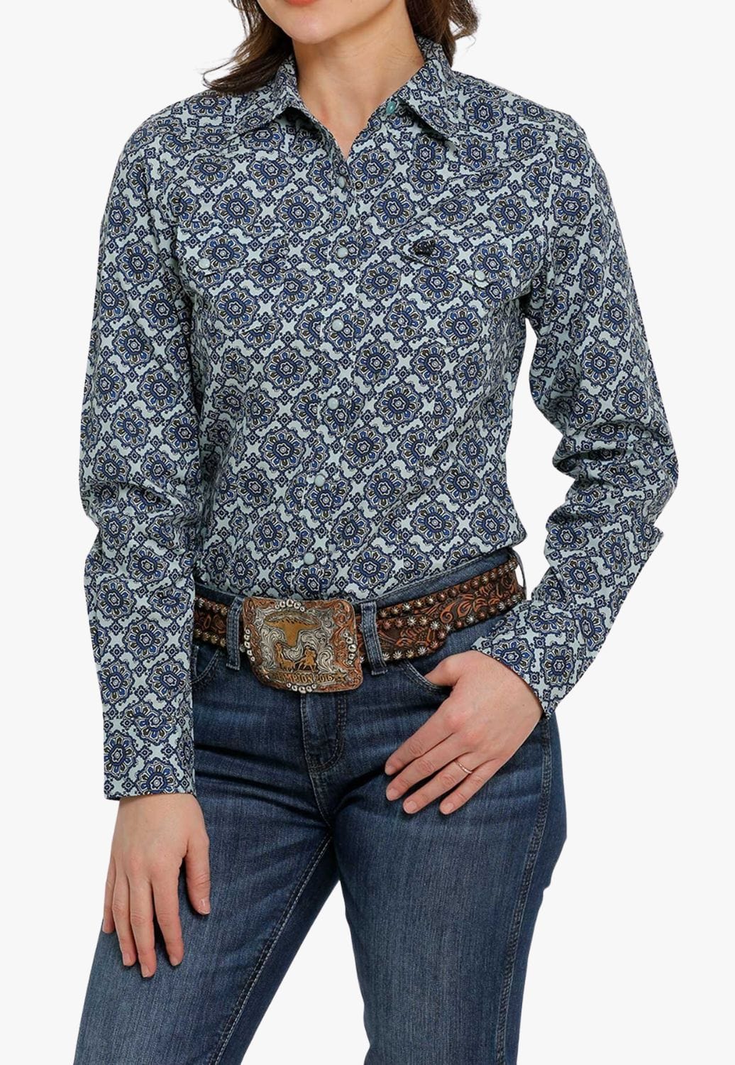 Cinch CLOTHING-Womens Long Sleeve Shirts Cinch Womens Long Sleeve Shirt