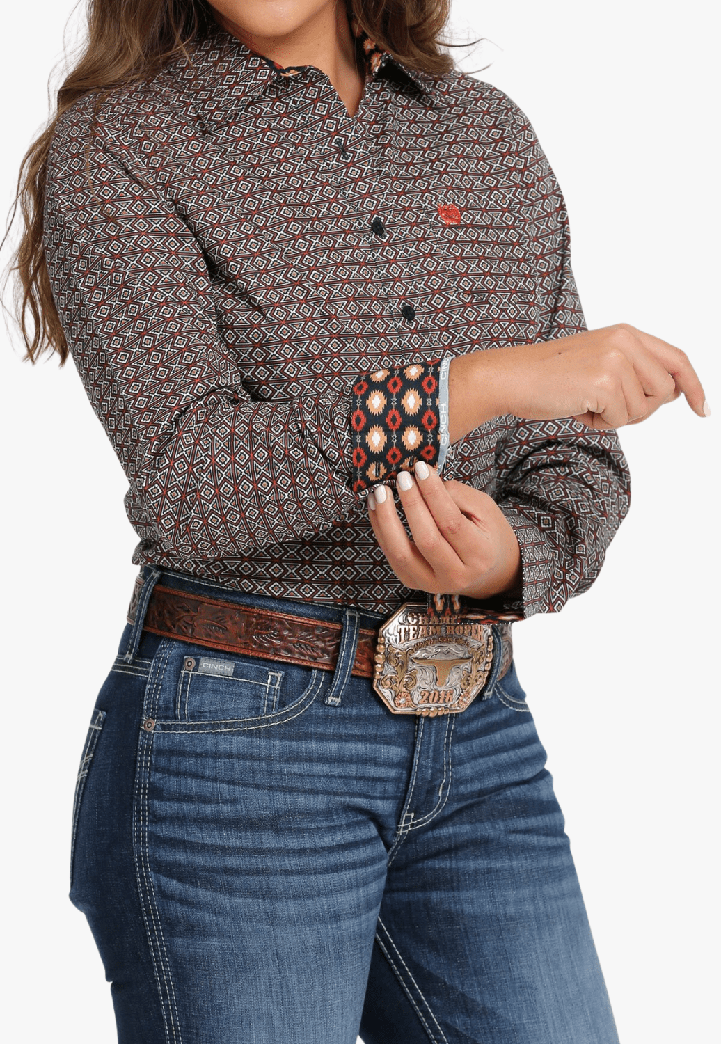 Cinch CLOTHING-Womens Long Sleeve Shirts Cinch Womens Printed Long Sleeve Shirt