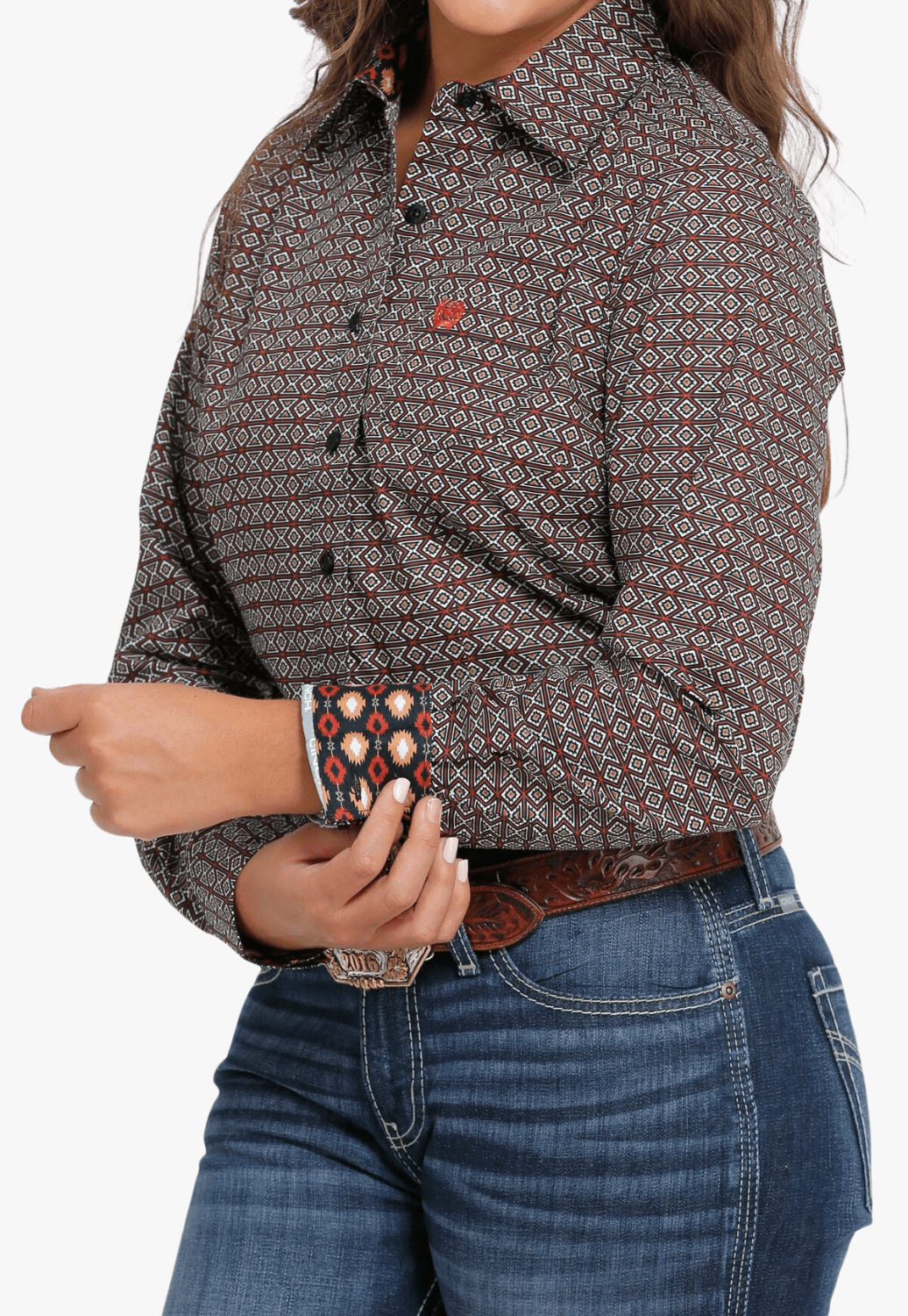 Cinch CLOTHING-Womens Long Sleeve Shirts Cinch Womens Printed Long Sleeve Shirt