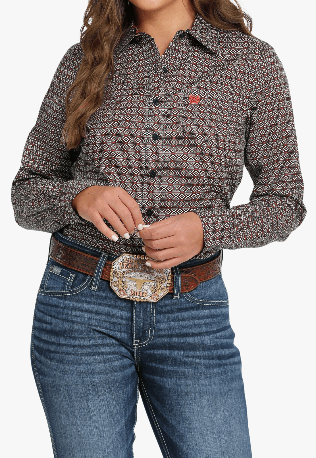 Cinch CLOTHING-Womens Long Sleeve Shirts Cinch Womens Printed Long Sleeve Shirt