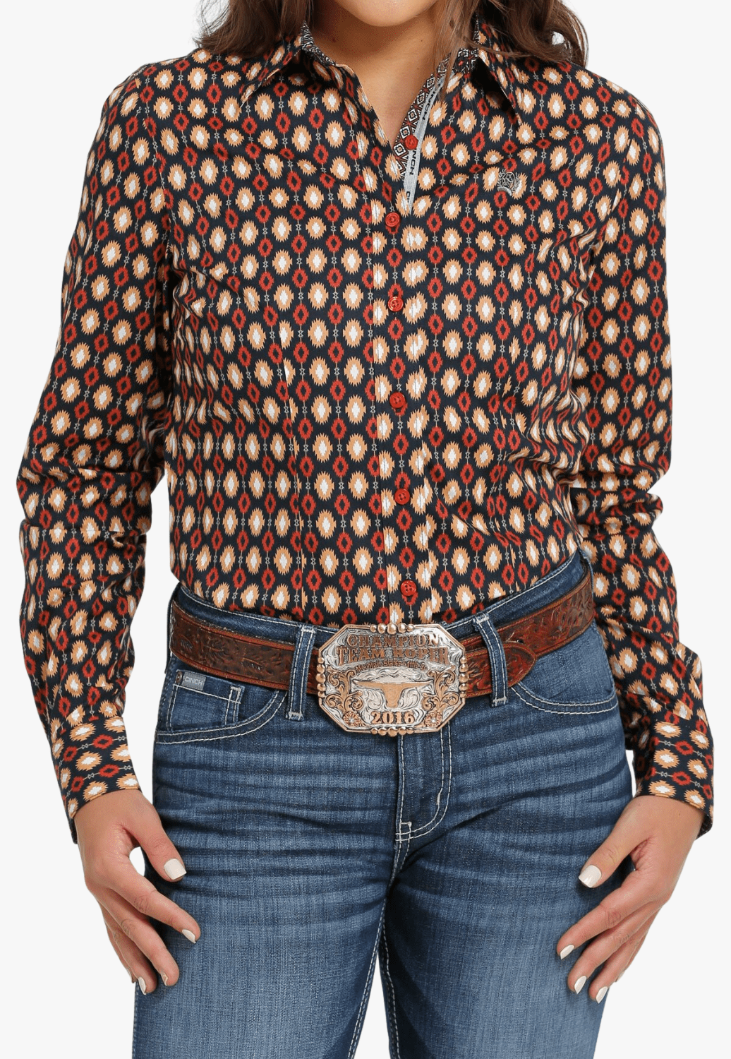 Cinch CLOTHING-Womens Long Sleeve Shirts Cinch Womens Printed Long Sleeve Shirt