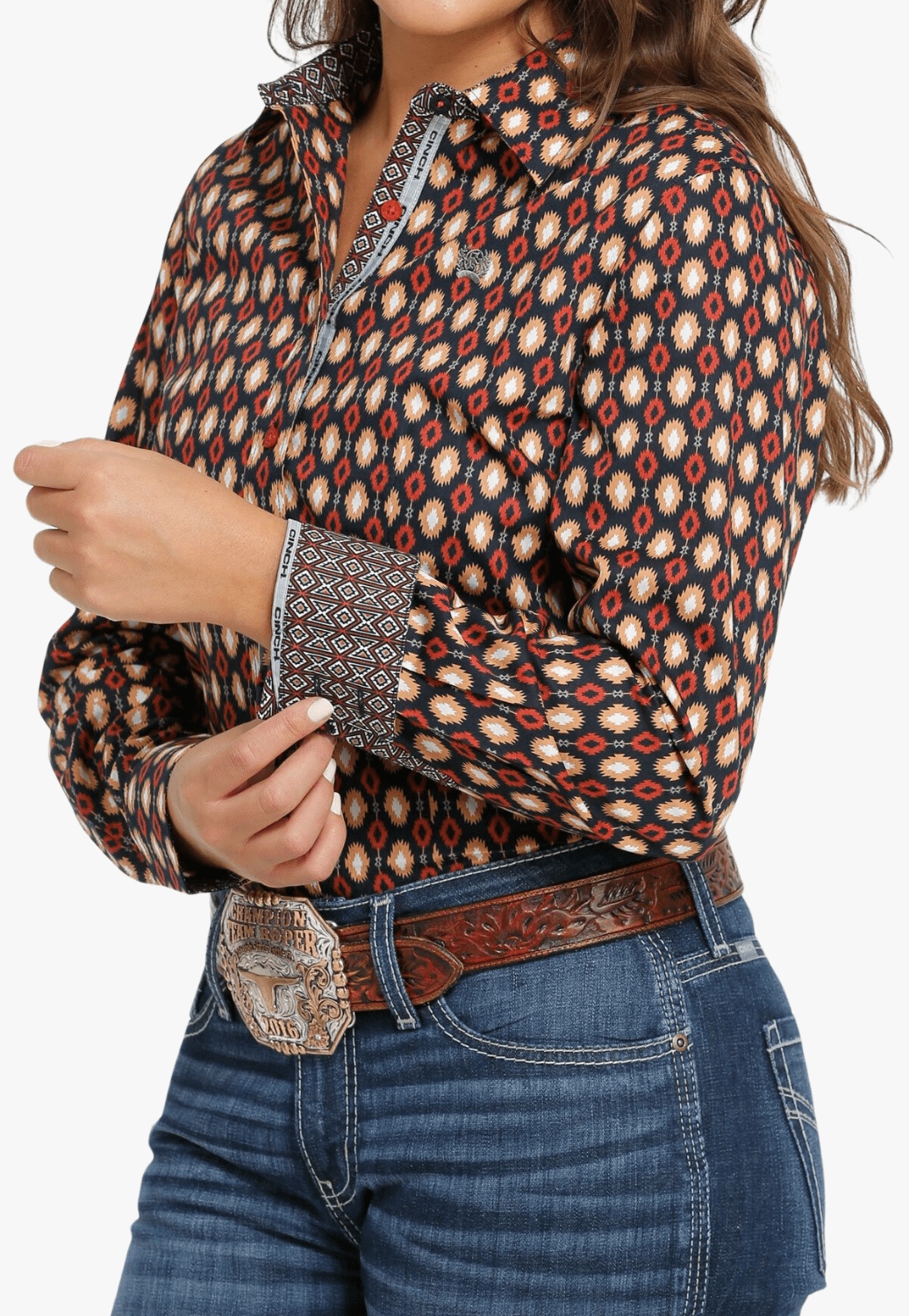 Cinch CLOTHING-Womens Long Sleeve Shirts Cinch Womens Printed Long Sleeve Shirt