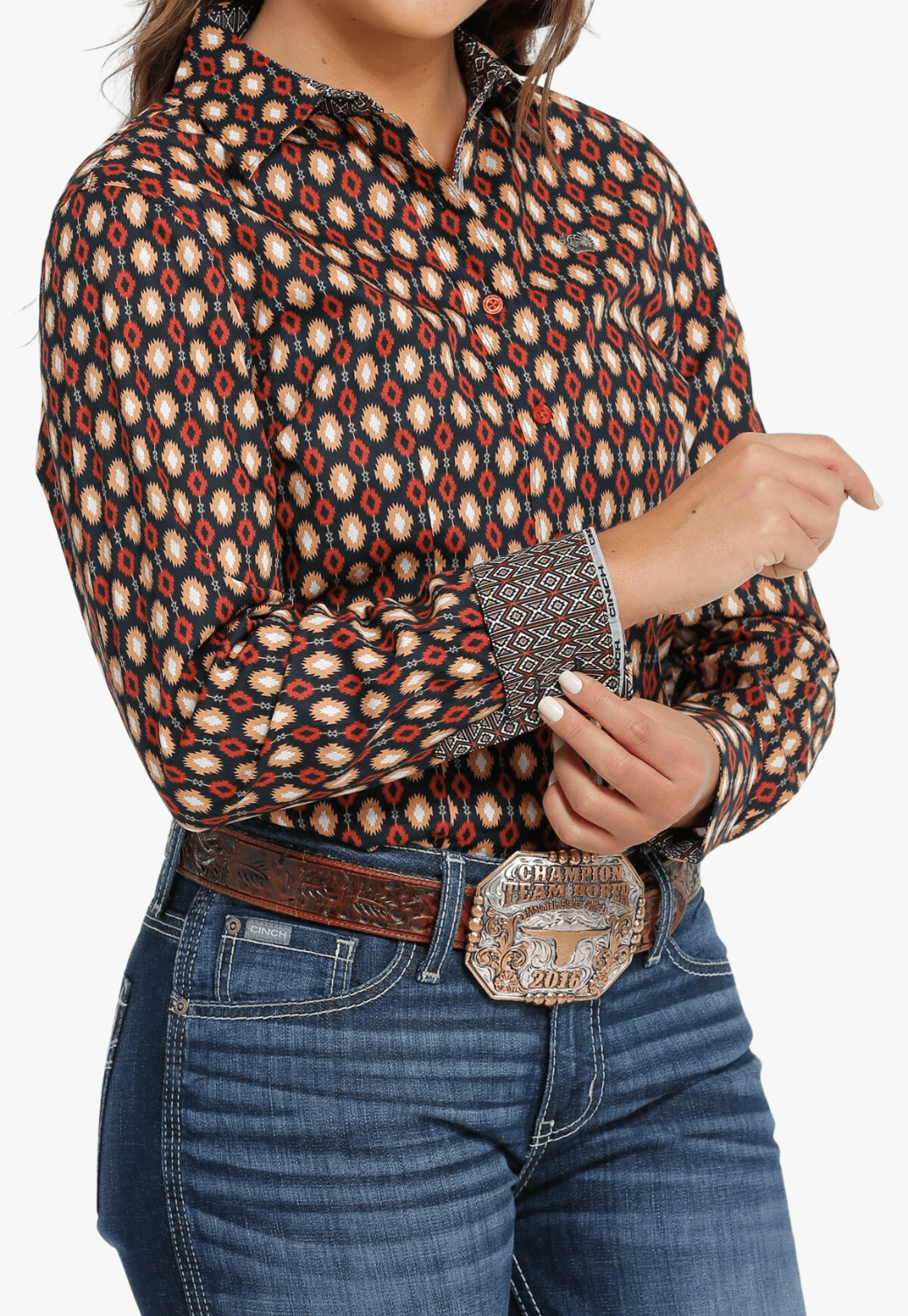 Cinch CLOTHING-Womens Long Sleeve Shirts Cinch Womens Printed Long Sleeve Shirt