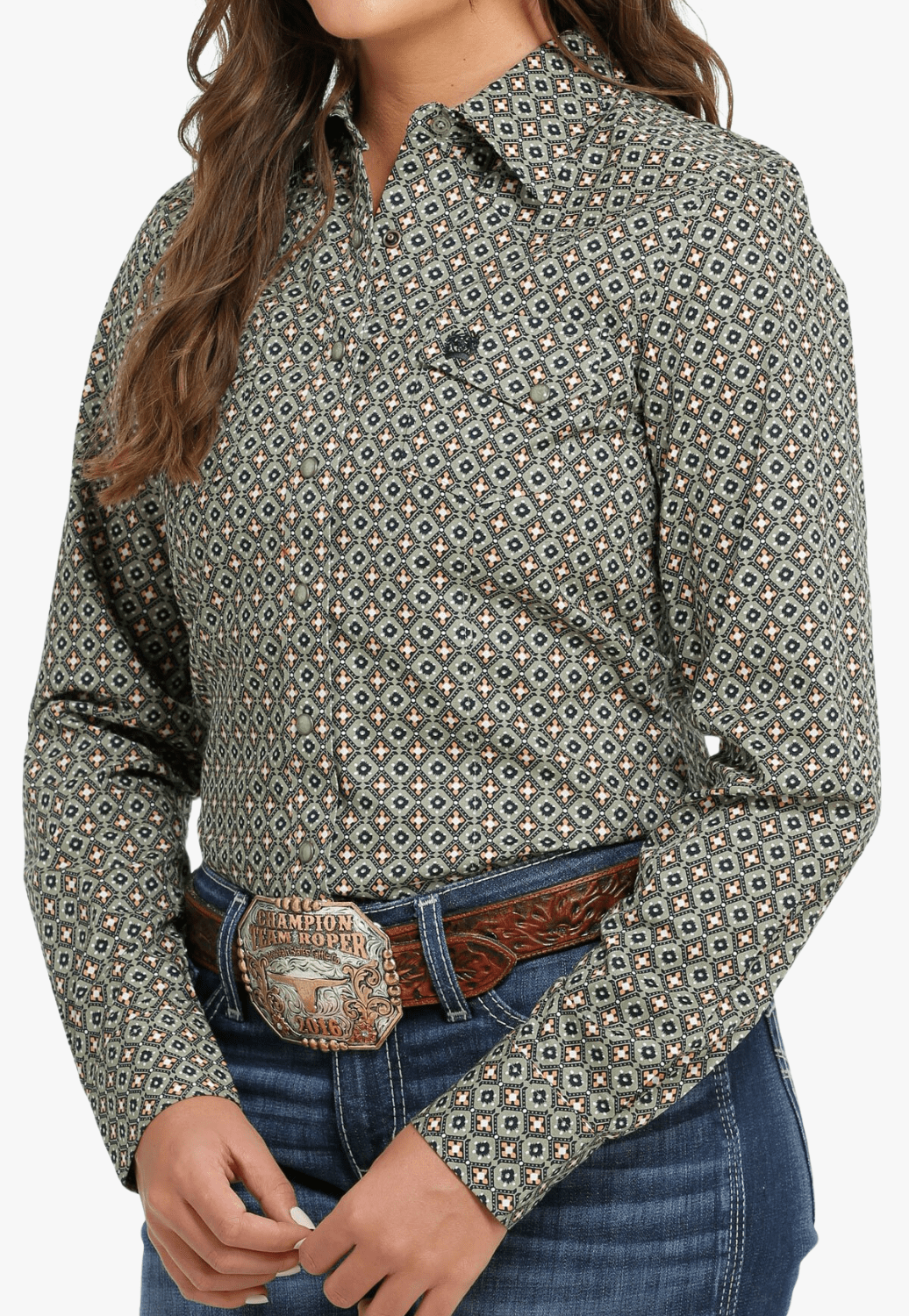 Cinch CLOTHING-Womens Long Sleeve Shirts Cinch Womens Snap Long Sleeve Shirt
