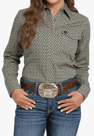 Cinch CLOTHING-Womens Long Sleeve Shirts Cinch Womens Snap Long Sleeve Shirt