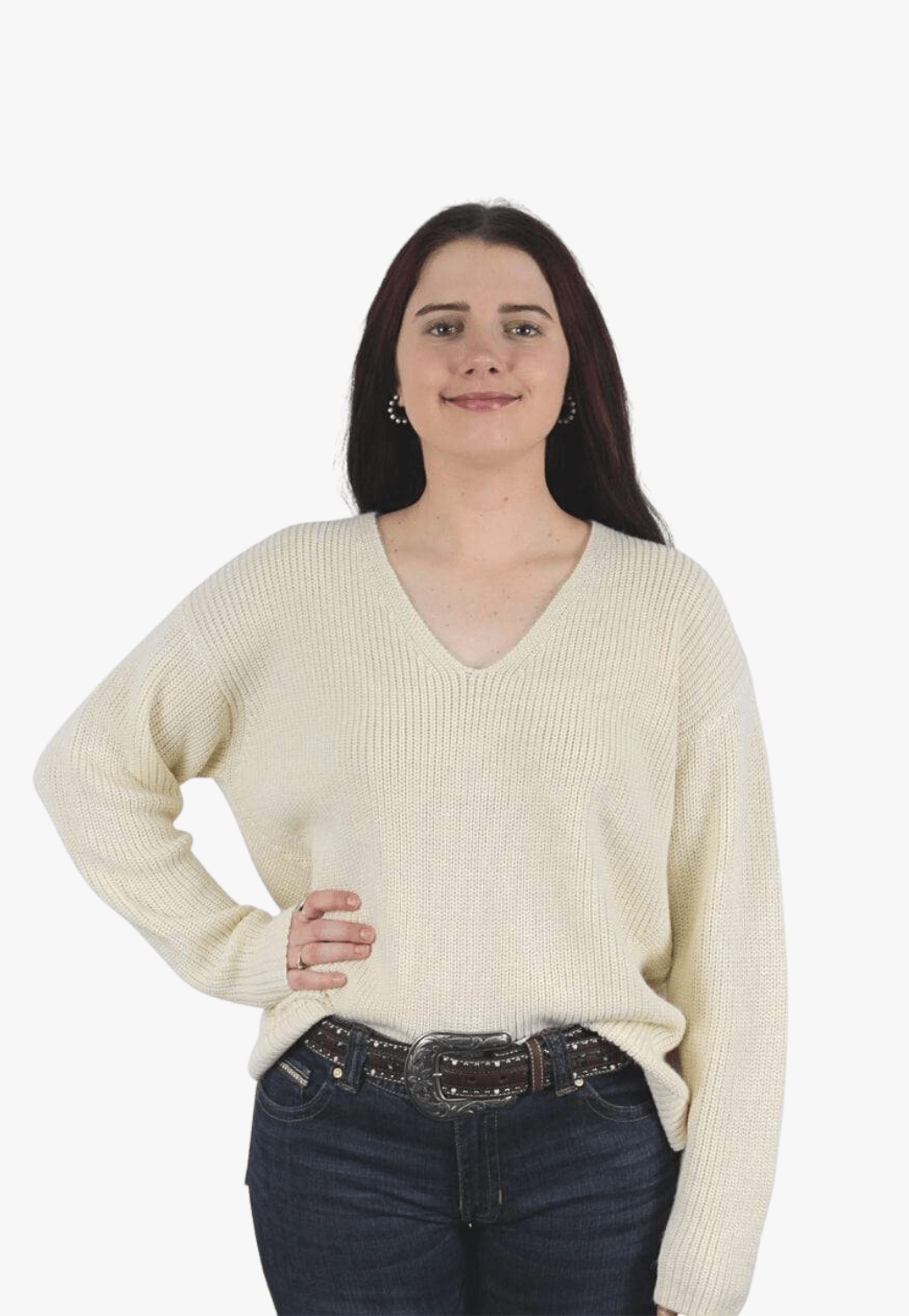 Corfu CLOTHING-Womens Dress Tops / Shirts 12 / Milk Corfu Womens Knit